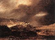 Rembrandt Peale Stormy Landscape oil on canvas